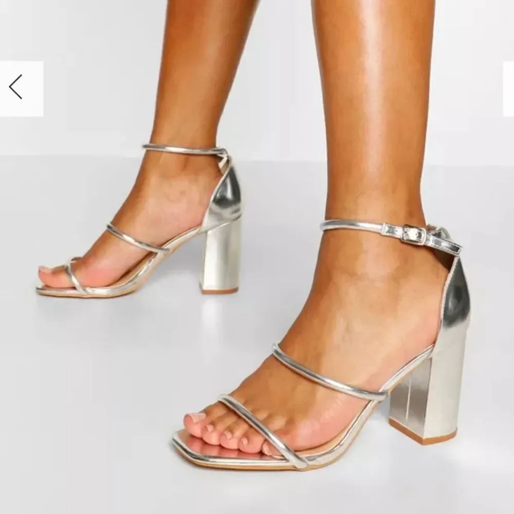 FOREVER 21 BLOCK HEEL THREE STRAP POINTED TOE WOMEN"S HEEL SANDAL